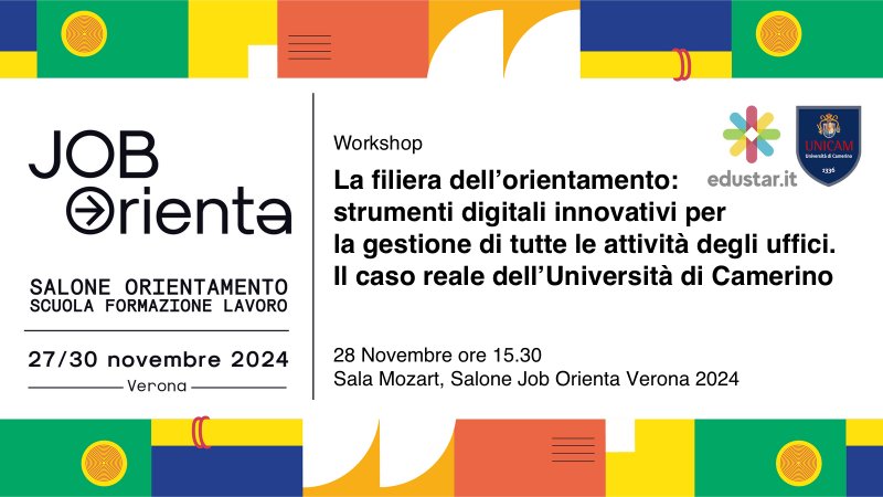 Immagine articolo Workshop Job Orienta - Strumenti digitali innovativi per la gestione di tutta l'area dei servizi agli studenti. Il caso reale dell’Università di Camerino